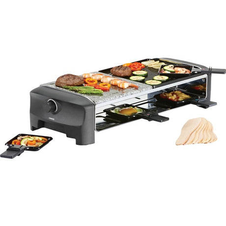 Princess raclette 8 stone grill party gourmet set (grey black)
