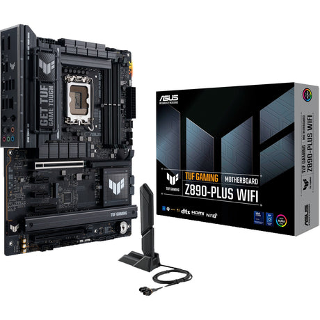 Asus Tuf Gaming Z890-Plus WiFi Socket 1851 motherboard (RAID, 2.5GB-LAN, WiFi 7, BT, Sound, ATX)