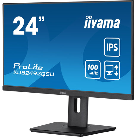 Iiyama ProLite XUB2492QSU-B1 23.8 Monitor (Black (matte), HDMI, DisplayPort, 3x USB-A, USB-C)