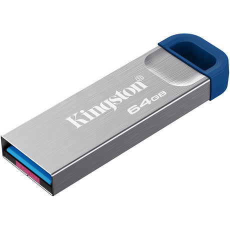 Kingston datatraveler kyson usb flash drive 64 gb usb-stick (zilver blauw, usb-a 3.2 (5 gbit s))