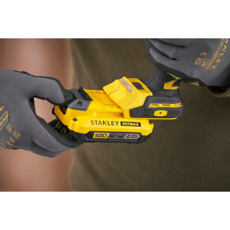 Stanley v20 18v brushless impact driver (yellow black, case, 2 batteries and charger included)