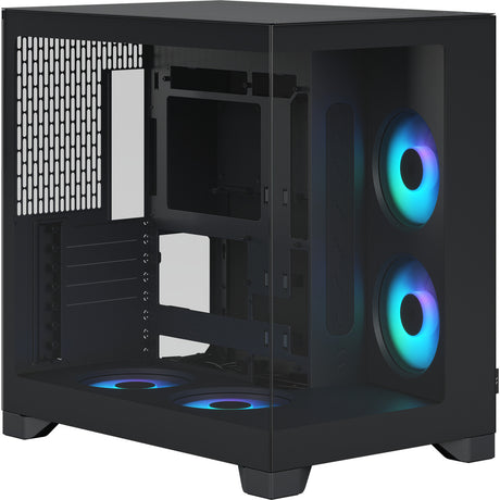 Skrinka Fractal Design Pop 2 Vision RGB midi tower (čierna | 1x USB-A | 1x USB-C | RGB | tvrdené sklo)