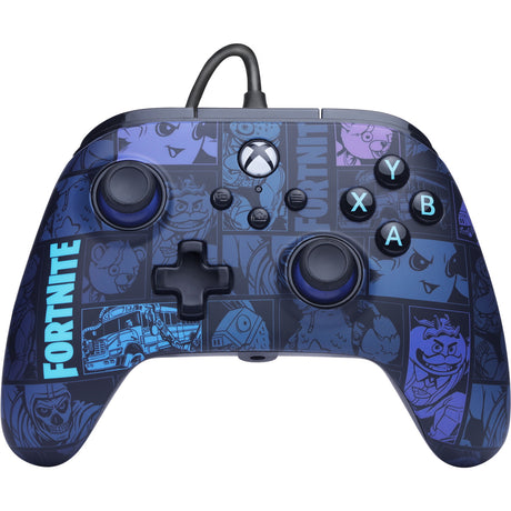 Powera advantage controller with cable for the xbox series x|s - fortnite: victory royale (dark blue, xbox series x|s, xbox one, PC)