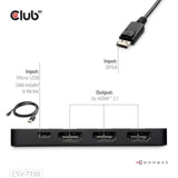 Club 3D Display Port to Triple HDMI 8K60Hz Hub (Black)