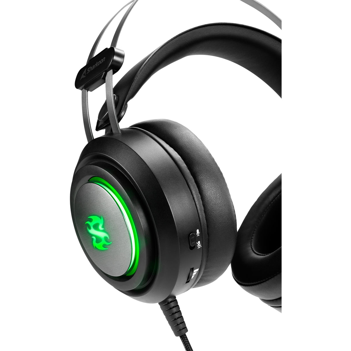 Sharkoon Skiller SGH30 over-ear gaming headset (black, PC, PlayStation 4, PlayStation 5, RGB LEDs)