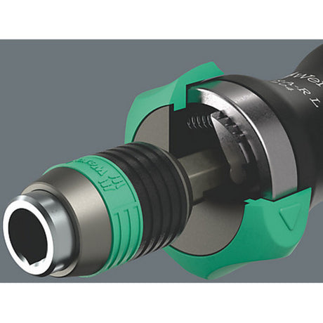 Wera 838 ra-r l bit hand holder with ratchet function, 1 4 screwdriver (black green)