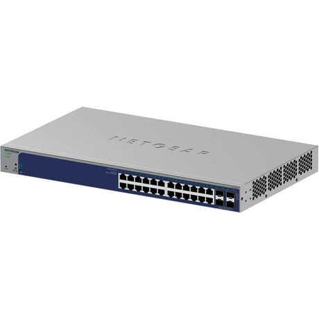 24-портов гигабитов интелигентен комутатор Netgear с 4 SFP+ порта (сив, 10 GB)