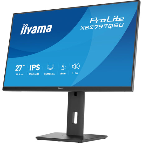 Iiyama prolite xb2797qsu-b1 27 monitor (black (matte), HDMI, display port, USB, audio)
