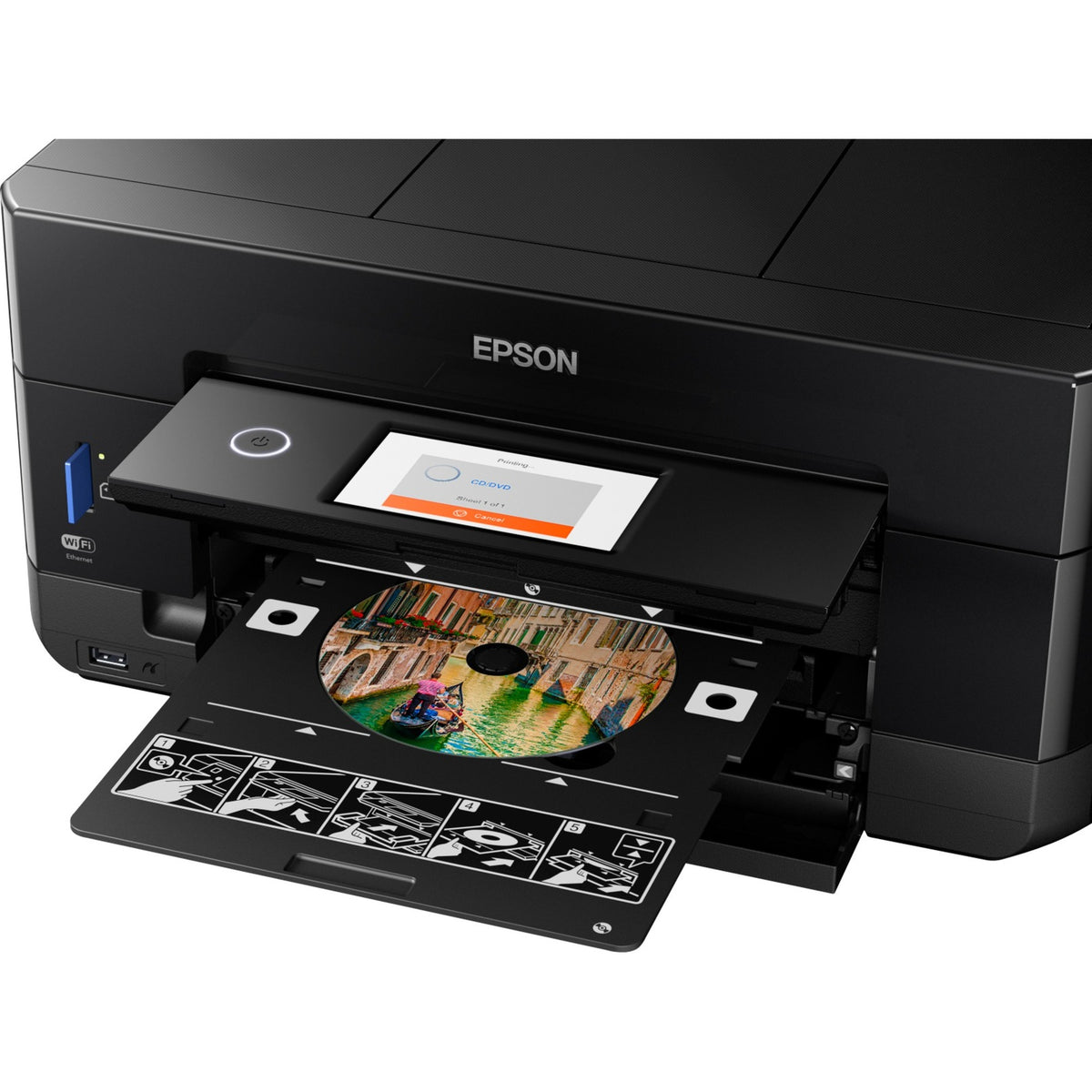 Večnamenski brizgalni tiskalnik Epson Express xp-7100 (črna, skeniranje, kopiranje, LAN, Wi-Fi)