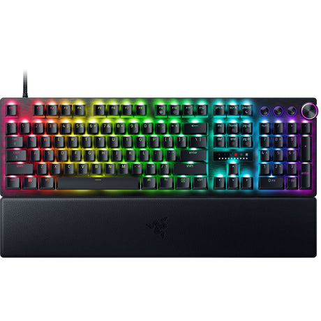 Teclado mecânico para jogos Razer Huntsman V3 Pro RGB (preto, layout dos EUA (QWERTY), analógico óptico de 2ª geração, 100%, Double-Shot PBT)