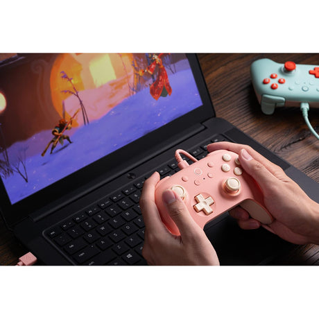 8bitdo ultimate 2c wired gamepad (peach light yellow)