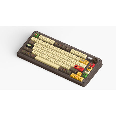 Iqunix zx75 happy ape wireless mechanical keyboard (brown, us layout (qwerty), ttc holy panda, 75%, rgb leds, hot-swappable, double-shot pbt, 2.4ghz | bluetooth 5.1 | usb-c)