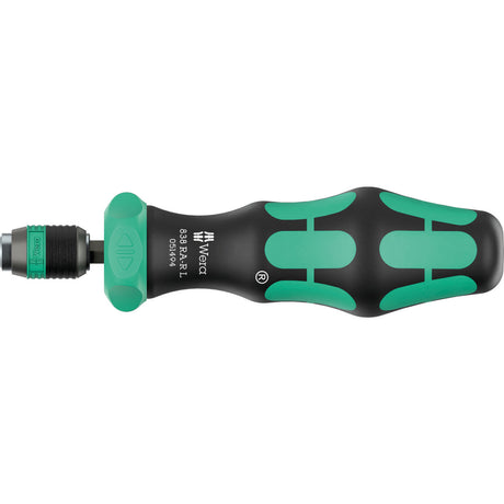 Wera 838 ra-r l bit hand holder with ratchet function, 1 4 screwdriver (black green)