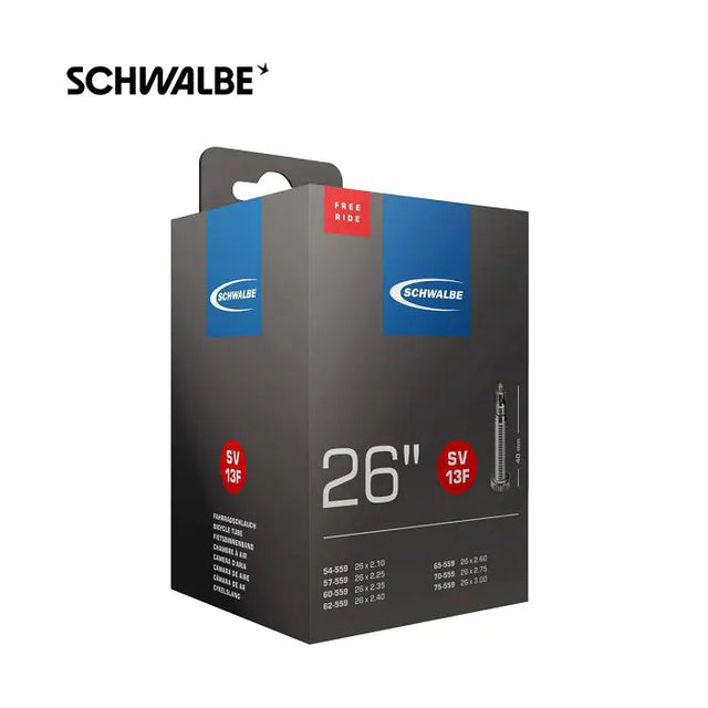 Schwalbe Inner Tube FV SV13F 26 ​​Široka 54 57 60 62 65 70 75-559