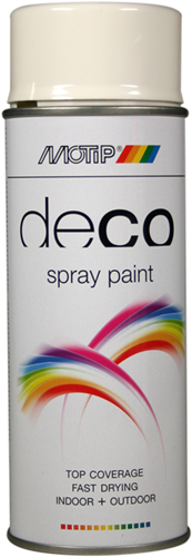 Motip deco lacquer | high gloss | RAL 9010 | 400ml - 01600