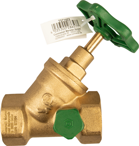 Cornat stop valve with vent + drain 1'' female - t571423