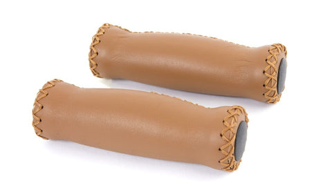 Velo Handle Leather 128mm Brown - soft, moisture-regulating, cushioning